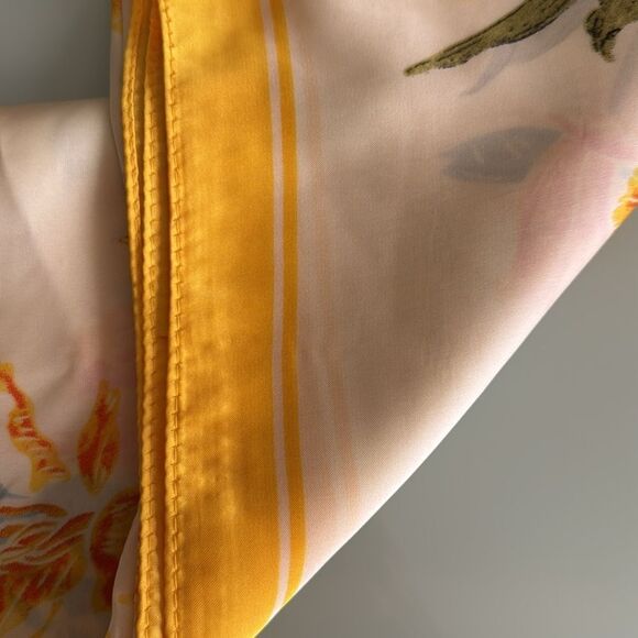 Floral Yellow Scarf S51 - Picture 4 of 4